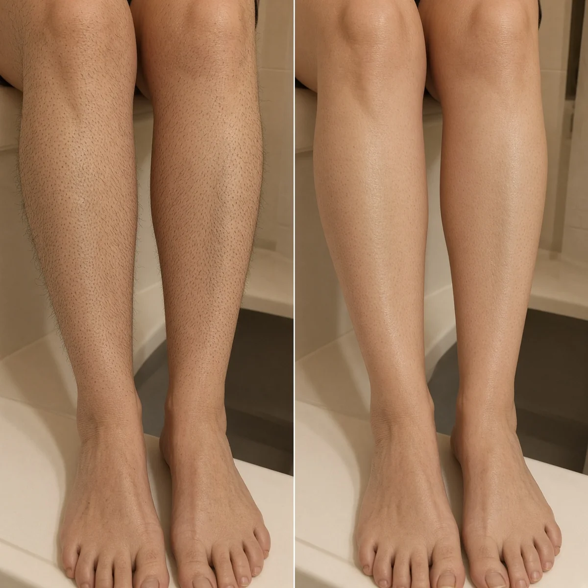 Avant / après : jambes