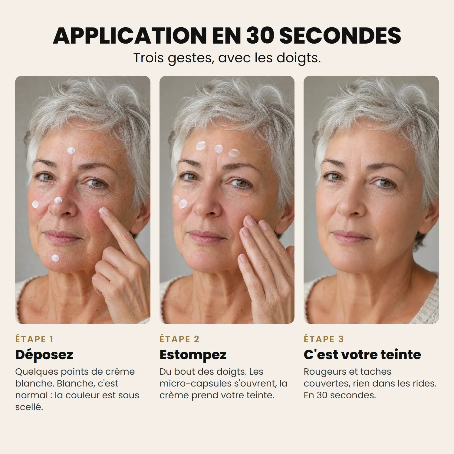 Application en 30 secondes : déposez, estompez, c'est votre teinte